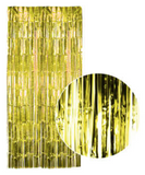 NNEDSZ Tinsel Curtain Foil Metallic Fringe Backdrop Party Door Decorations (200cm x 100cm) - Yellow/Gold