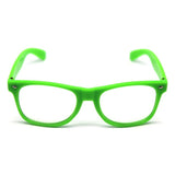 Green and Yellow Party Glasses with Clear Lenses – Fun 80s Australia Day or Costume Glasses (Set of 24)
