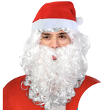 NNEDSZ Adult Mens Santa Wig Hat Beard Set Christmas Claus Xmas Costume Party