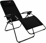 NNEDSZ BlackWolf Folding Reclining Lounger Chair Quick Fold Down - Jet Black