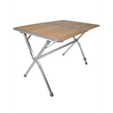 NNEDSZ BlackWolf Bamboo Slat Camping Table Slatted Foldable Folding