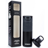 NNEDSZ Etna Water Bottle Insulated Travel Drink Sports Tumbler -  Black Steel