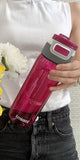 NNEDSZ Water Bottle Sport Drink Elton 3 in 1 Snapclean Tumbler 750ml- Lipstick