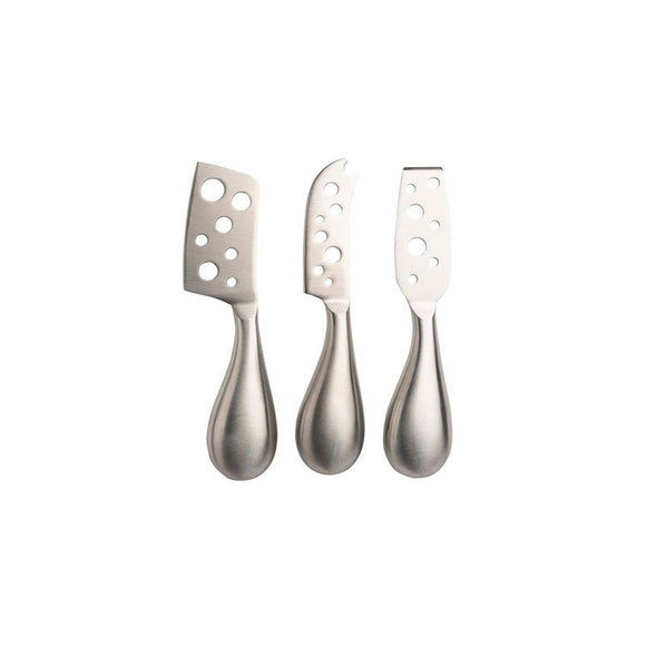NNEDSZ 3pc Euroline Stainless Steel Cheese Knife Set Kitchen Cutlery - Silver