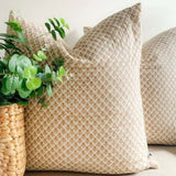 NNEDSZ Kolka Quilted Euro Cushion Cover Sham Pillow Case Decorative - Beige