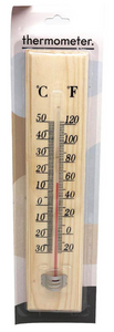 NNEDSZ 27cm Wooden Thermometer Indoor Outdoor Glass Wall Hanging Room Sensor Jumbo