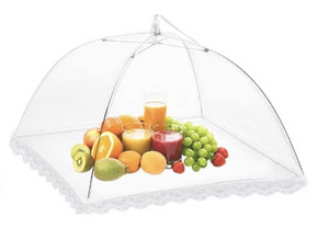 NNEDSZ 15" MESH FOOD COVER Kitchen BBQ Collapsible Lace Net Insect Fly Wasp Protection