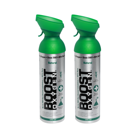 NNEDSZ 2pk 10 Litres of Boost Pure Oxygen in a Can Supplemental - 200 Breath (Large)