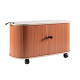 NNEDSZ UFOU Fitin Rollin Mobile Roller Shutter Cabinet - Storage with Adjustable Shelves & Wheels