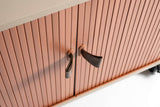 NNEDSZ UFOU Fitin Rollin Mobile Roller Shutter Cabinet - Storage with Adjustable Shelves & Wheels