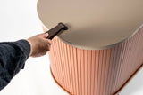 NNEDSZ UFOU Fitin Rollin Mobile Roller Shutter Cabinet - Storage with Adjustable Shelves & Wheels