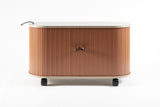 NNEDSZ UFOU Fitin Rollin Mobile Roller Shutter Cabinet - Storage with Adjustable Shelves & Wheels