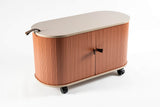 NNEDSZ UFOU Fitin Rollin Mobile Roller Shutter Cabinet - Storage with Adjustable Shelves & Wheels