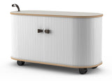 NNEDSZ UFOU Fitin Rollin Mobile Roller Shutter Cabinet - Storage with Adjustable Shelves & Wheels