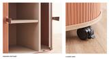 NNEDSZ UFOU Fitin Rollin Mobile Roller Shutter Cabinet - Storage with Adjustable Shelves & Wheels