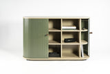 NNEDSZ UFOU Fitin Rollin Mobile Roller Shutter Cabinet - Storage with Adjustable Shelves & Wheels