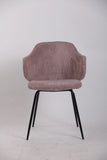 NNEDSZ Set of 2 Dining Chairs with Corduroy Cord Fabric in Pink