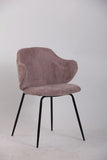 NNEDSZ Set of 2 Dining Chairs with Corduroy Cord Fabric in Pink