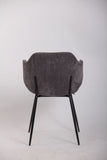 NNEDSZ Set of 2 Dining Chairs with Corduroy Cord Fabric in Dark Grey Lincoln