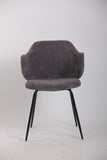 NNEDSZ Set of 2 Dining Chairs with Corduroy Cord Fabric in Dark Grey Lincoln
