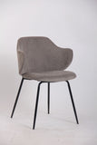NNEDSZ Set of 2 Dining Chairs with Corduroy Cord Fabric in Grey