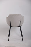 NNEDSZ Set of 2 Dining Chairs Fabric with Metal Legs in Ivory Beige