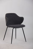 NNEDSZ Set of 2 Dining Chairs in Graphite