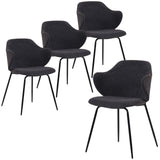 NNEDSZ Set of 2 Dining Chairs in Graphite