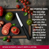NNEDSZ 6x Victorinox Standard Wavy Edge Steak and Tomato Knife - Black