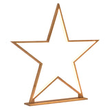 NNEDSZ 2x Large Bamboo Star w/ LED Strip Table Lamp Light Modern Minimalist Decor - Natural