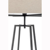 NNEDSZ Modern Dimmable Floor Lamp w/ Linen Shade Designer Lighting - Matte Black