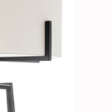 NNEDSZ Modern Dimmable Floor Lamp w/ Linen Shade Designer Lighting - Matte Black