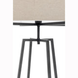 NNEDSZ Modern Dimmable Floor Lamp + Table Desk Lamp w/ Linen Shade Scandi - Matte Black