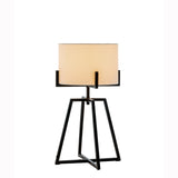NNEDSZ Modern Dimmable Floor Lamp + Table Desk Lamp w/ Linen Shade Scandi - Matte Black