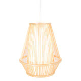NNEDSZ Natural Woven Bamboo Empire Pendant Lamp Hanging Light Bell Shade Boho Tropical