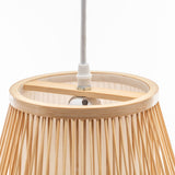 NNEDSZ Natural Woven Bamboo Empire Pendant Lamp Hanging Light Bell Shade Boho Tropical