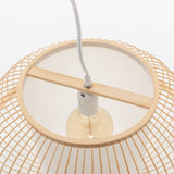 NNEDSZ Natural Woven Bamboo Sphere Pendant Lamp Hanging Light Bell Shade Boho Tropical