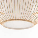 NNEDSZ Natural Woven Bamboo Sphere Pendant Lamp Hanging Light Bell Shade Boho Tropical
