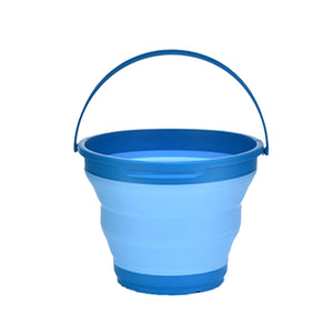 NNEDSZ 7 Litre Foldable Collapsible Silicone Bucket for Home/Hiking/Camping/Fishing - Blue