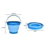 NNEDSZ 7 Litre Foldable Collapsible Silicone Bucket for Home/Hiking/Camping/Fishing - Blue