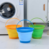 NNEDSZ 7 Litre Foldable Collapsible Silicone Bucket for Home/Hiking/Camping/Fishing - Blue