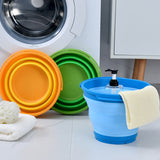 NNEDSZ 7 Litre Foldable Collapsible Silicone Bucket for Home/Hiking/Camping/Fishing - Blue