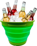 NNEDSZ 7 Litre Foldable Collapsible Silicone Bucket for Home/Hiking/Camping/Fishing - Green