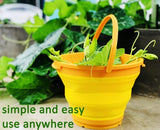 NNEDSZ 7 Litre Foldable Collapsible Silicone Bucket for Home/Hiking/Camping/Fishing - Green