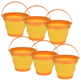 NNEDSZ 6x 7L Foldable Collapsible Silicone Bucket for Hiking/Camping/Fishing - Orange