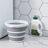 NNEDSZ 3x 10L Foldable Collapsible Bucket Silicone Hiking/Camping/Fishing - Grey/White