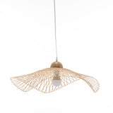 NNEDSZ Sophia Natural Hand-Woven Bamboo Wave Pendant Lamp - Small