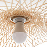 NNEDSZ Sophia Natural Hand-Woven Bamboo Wave Pendant Lamp - Small