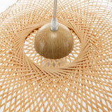 NNEDSZ Serene Natural Hand-Woven Bamboo Wave Pendant Lamp Light - Large