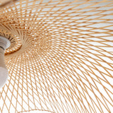 NNEDSZ Serene Natural Hand-Woven Bamboo Wave Pendant Lamp Light - Large